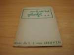 Leeuwen, L.J van - Zoo ik niet had geloofd