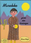 Wijk, Marie met paginagrote tekeningen in kleur van Marokkaanse kinderen - Marokko, gezien door kinderogen