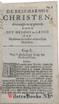 Ridderus, Franciscus - De Beschaemde Christen, door Het Geloof en Leven van Heydenen en andere natuerlijcke Menschen.