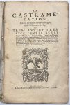  - [Rare title issue, 1618, Militaria] La Castrametation. Nouvelle manière de fortification par escluses. Leyden, M. &amp; B. Elzevier, 1618, 2 parts in 1 vol., (8),54; (4), 61 pp.