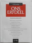 Deleu Jozef, Niessen Frits, e.a. - Ons Erfdeel Algemeen Nederlands tweemaandelijks Cultureel Tijdschrift 35e jaargang 1992 nummer 2