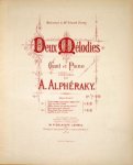 Alféraky, A.: - Deux mélodies pour chant et piano. Op. 13