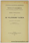 Arnou, R. / Plato - De "Platonismo" Patrum. Textus collegit et notis illustravit R. Arnou.