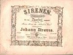 Strauss, Johann (Sohn): - [Op. 164] Sirenen. Walzer für das Pianoforte. 164tes Werk