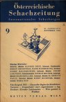  - Osterreichische Schachzeitung 1952 Heft 9 -Internationales Schachorgan