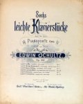 Schultz, Edwin: - Sechs leichte Klavierstücke für Pianoforte 4ms. Op. 202. No. 4. Lied ohne Worte