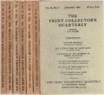 STUBBS, A.H. [Ed.] - the print collector's quarterly - Vol. 25, No. 2 + 3 + 4 - Vol. 26, No. 1 + 2 + 3 + 4 [together 7 volumes].