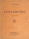 Honegger, Arthur: - Concertino pour piano et orchestre [Réduction pour deux pianos]
