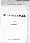 Weiss, Peter - Het onderzoek, Programmaboekje