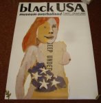 MUSEUM OVERHOLLAND. ANDREWS, BENNY. - Black USA. Museum Overholland. 7 april - 29 juli 1990. Met afbeelding van een vrouw door Benny Andrews - 69.