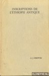 Drewes, A.J. - Inscriptions de 'L Éthiopie antique