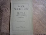 British Ministers - War Speeches by British ministers 1914-1916