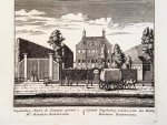 Rademaker, Abraham (1667-1735), Schenk, Leon (1696-1767). - Original etching/Antique Pint/Ets:Hofstede Pingelenburg, toebehoorende den Heer Matthys Romswinkel, ca 1730.
