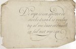 WIJN-KALLIGRAFIE - De wijn is een spotter. (Origineel handschrift, 18e eeuw).