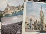  - Three views of the city of Budapest. Matias Kirche, Historischer Pavilion, Panorama von Blocksberg.