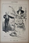 Braakensiek, Johan (1858-1940) - [Original lithograph/lithografie by Johan Braakensiek] Joh. M. Coenen, 3 Maart 1889, 1 pp.