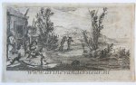 Gillis van Scheyndel (I) (1594/96-ante 1660) - [Antique print, etching] Peasants gathered before a house /Boeren bij een huis, before 1660.