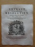  - Extract Uit het Register van de Resolutien der Heeren Staaten van Zeelandt. Den 12 Juni 1759. Tot exemtie van het Dienstboden-geld van Knegts die eenigen Styl of Ambagt leeren.