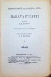 H. MnpohoB'b - Mahavyutpatti I. H. MnpohoB'b - Mahavyutpatti I.