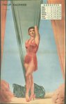 n.n. - (SMALL POSTER / PIN-UP) Piccolo Kalender - 1957 Augustus- Vera Miles