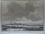 Huizen. - Het Dorp Huizen in Gooiland van den Tafelberg te zien, 1739.