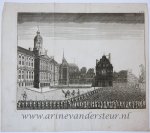 after Jan Smit II (fl. 1741-1748) - [Antique print, etching] Executions and riots on Dam Square in 1748 (executie op de dam Amsterdam), published 1749.