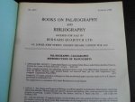 Catalogue 1037 Bernard Quaritch Ltd - Palaeography, Biblography Catalogue 1037 Bernard Quaritch Ltd - Palaeography, Biblography