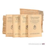 Bulletin, Chronique D'egypte. - Chronique d'Egypte. Bulletin periodique de la fondation Egyptologique Reine Elisabeth. Volumes present are. 1-3, 5, 7-14, 17-27, 29-40, 42-47, 49, 51, 54-56, 60-61. 1925-1956.