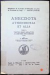 A. Delatte - Anecdota Atheniensia et alia tome II Textes grecs relatifs à l'histoire des sciences