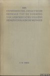 Prins, F.W. - Een experimenteel-didactische bijdrage tot de vorming van leerprestaties volgens denkpsychologische methode