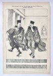Braakensiek, Johan (1858-1940) - [Original lithograph/lithografie by Johan Braakensiek] Het verleenen van den Doctors-graad aan keizer Wilhelm en president Roosevelt, 5 Maart 1905, 1 pp.