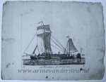 Groenewegen, Gerrit (1754-1826) - [Antique print, etching] Een Keulenaar of Sammereus; Verschillende schepen serie F (title serie), published ca 1826, 1 p.