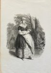 Jacobus Josephus Eeckhout (1793-1861), Henry Brown (1816-1870). - [Lithography, Scheveningen, The Hague] Schevenings meisje in zondagse dracht, 1 p, published circa 1840.