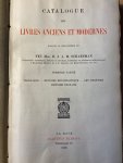 [Martinus Nijhoff] - [Sale catalogue The Hague 1903] Collection Mgr. J.J.A.M. Schaepman, première partie, Theologie, Histoire Ecclésiastique, Art Chrétien, Histoire Profane, La Haye Martinus Nijhoff 1903, 153 pp. With many handwritten notes and prices.