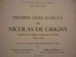 Grigny; Nicolas de (1672 – 1703) - Premier Livre d'Orgue / Contenant une Messe et quatre Hymnes pour les principales festes de l'année  Archives des Maitres de l'orgue