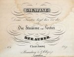 Auber, D.F.E.: - Cavatine "Deine Fürstin liegt hier vor dir" aus der Oper Die Stumme von Portici. Clavier-Auszug