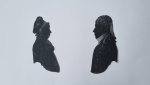 attributed to Simon Schaasberg (1753-1811) - [Silhouette portraits] A woman with cap and a man, late 18th / early 19th century, 1 p.