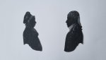  - [Silhouette portraits] A woman with cap and a man, late 18th / early 19th century.