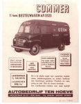 COMMER - (AUTO FOLDER - CAR BROCHURE) 5Commer 1 1/4 tons bestelwagen AF - 2523