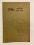 J.W.A. van Hengel - de metastabiliteit der stof praecipitatiereacties