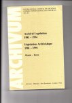 McDonald, Lee (Préface) - Archival Legislation 1981 - 1994. Albania - Kenya