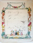  - [Kermis Brief / Fair Wish Card, 1856] B. de Goede. Beemster. Fair Wish card, dated 1856, 1 p.