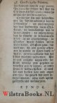 Witsius (Wits, Witsii, Witz, Witzius), Hermannus (Herman, Hermanni) - Practijcke des christendoms, ofte, Eenvoudige verklaringe van de voornaamste gronden der godzaligheyt : voorgestelt in vragen en antwoorden. Mitzgaders, Geestelijcke printen, van een onwedergeboorne op sijn beste, en een wedergeboorne op sijn ...