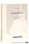 Koenig, Théodore. - Analectes. Sélection et avant-propos de Bernard Jourdan. Avertissement par Sarenco,