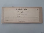 Kwartbladen - Kaart 47: Cadzand - Schaal van 1:50.000 - Het blad is verkend in 1857