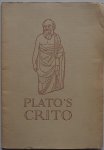 Plato vertaald door Koperberg, S.; Illustrator : Meer, Froukje van der losse houtsnede - Plato's Crito  Met houtsnede