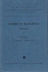Maternvs, Firmicvs (Firmicus Maternus) - Mathesis