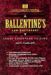 Handler, Jack - Ballentine's Law Dictionary / Legal Assistant Edition
