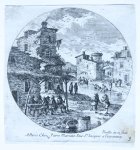 Adam Perelle (1638-1695) - Antique print I View of Paris with inhabitants, published ca. 1695, 1 p.