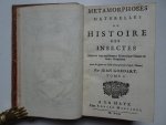 Goedart, Jean (Johannes Goedaert). - Metamorphoses naturelles ou Histoire des insectes observée très-exactement suivant leur nature & leurs proprietez. Avec les figures en taille-douce gravées d'après nature. Vol. I,II and III.